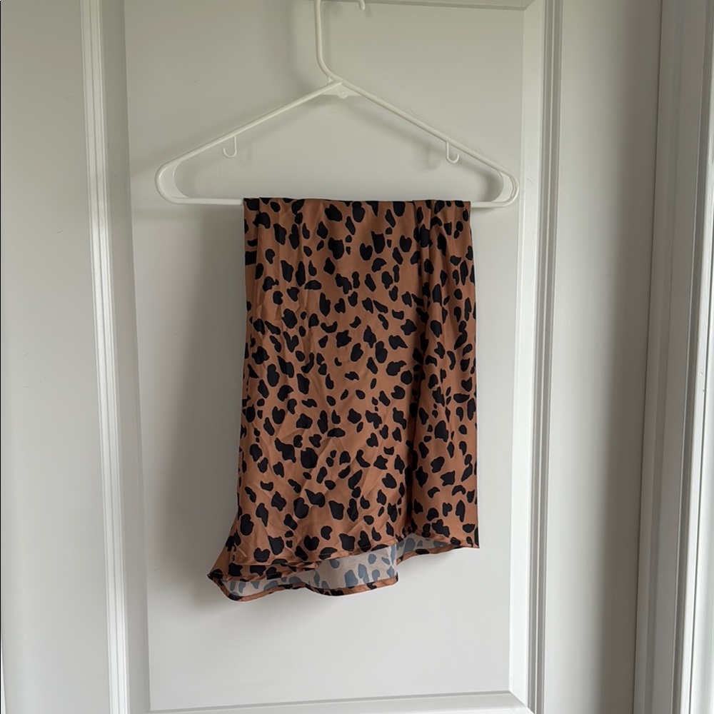 Urban Outfitters Brown and Black Animal Print Skirt